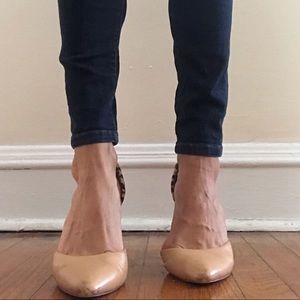 Dolce Vita nude/cheetah heel